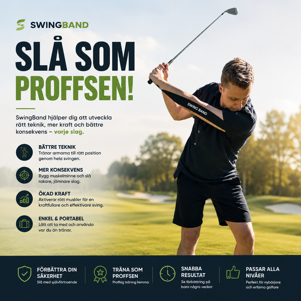 Swingband 3.0™ –  För rätt sving, slå rakare varje gång - utan tränare